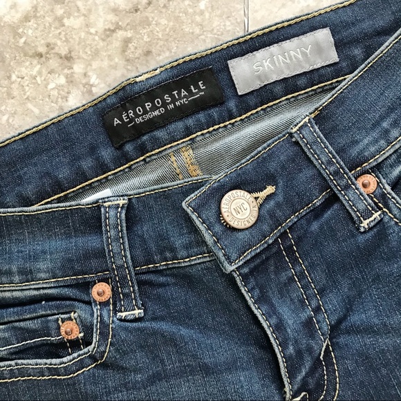 Aeropostale Deep Denim Skinny Jean - Picture 4 of 5